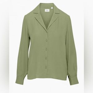 Aritzia Wilfred Tulum Blouse in Bitter Sage